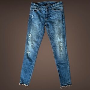 Women's White House Black Market Skinny Ankle Mid-Rise Denim Jeans, Size 0